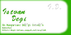 istvan degi business card